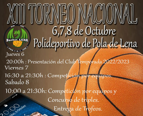 Trescientos jugadores de Asturias y León competirán en el “XIII Torneo Nacional de Basket” en Lena