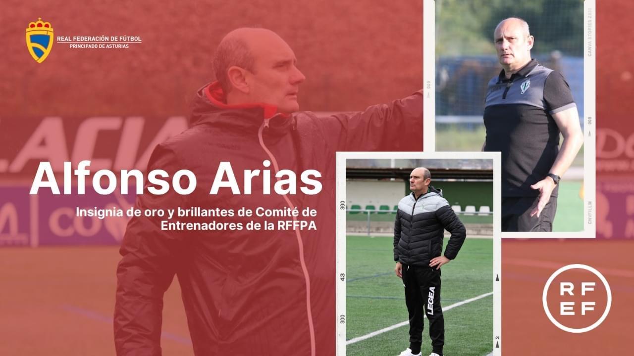 El ex entrenador del Lenense "Fonso" Arias, galardonado por el fútbol asturiano