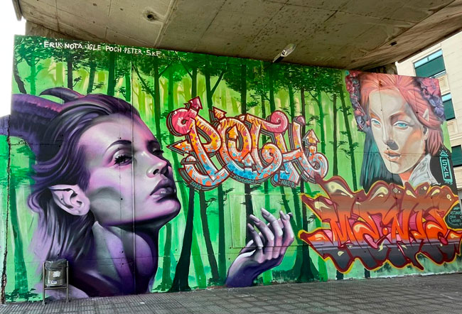La Pola se sube a la corriente de los grafitis en las grandes ciudades con un nuevo mural, en Robledo